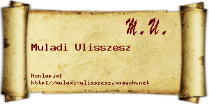 Muladi Ulisszesz névjegykártya